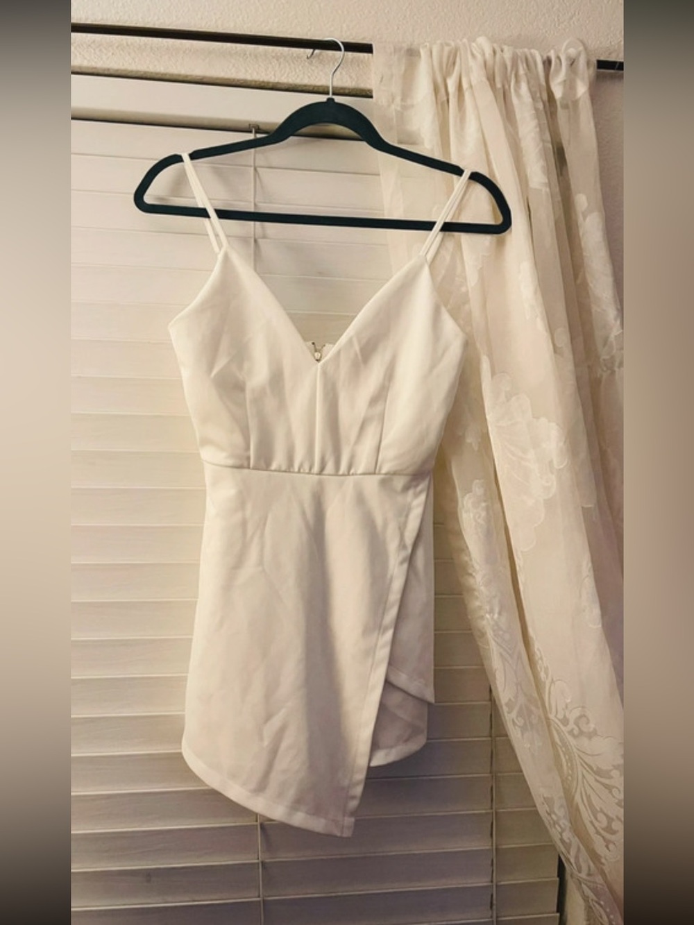 Fashion Nova White Spaghetti-Strap Romper
